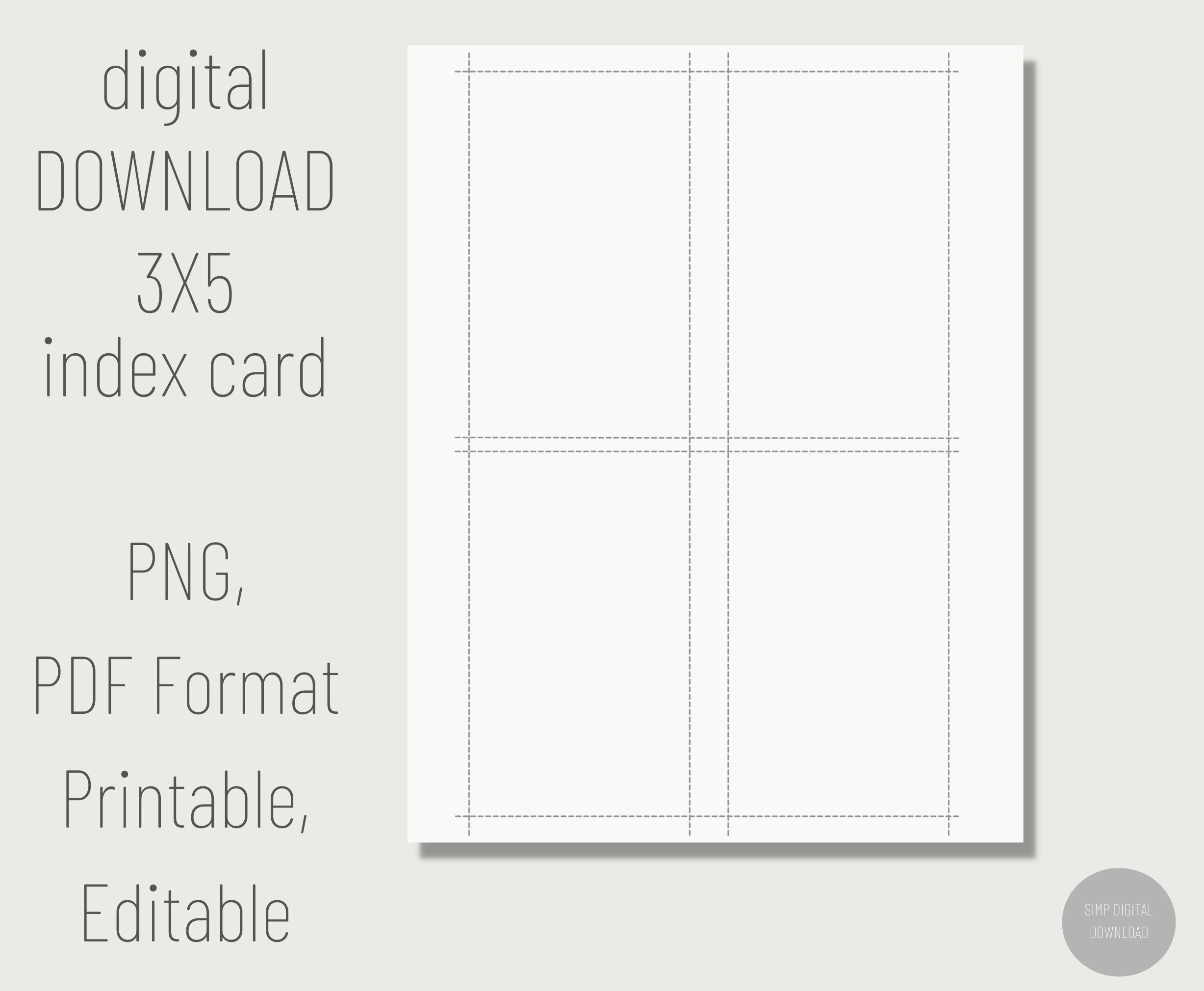 Printable 3x5 Index Card Digital Index Card Printable Note Cards Blank Index Cards Editable PDF Index Card Blank Flash Card Template Etsy Printable 3x5 Index Card Digital Index Card Printable Note Cards Blank Index Cards Editable PDF Index Card Blank Flash Card Template Etsy