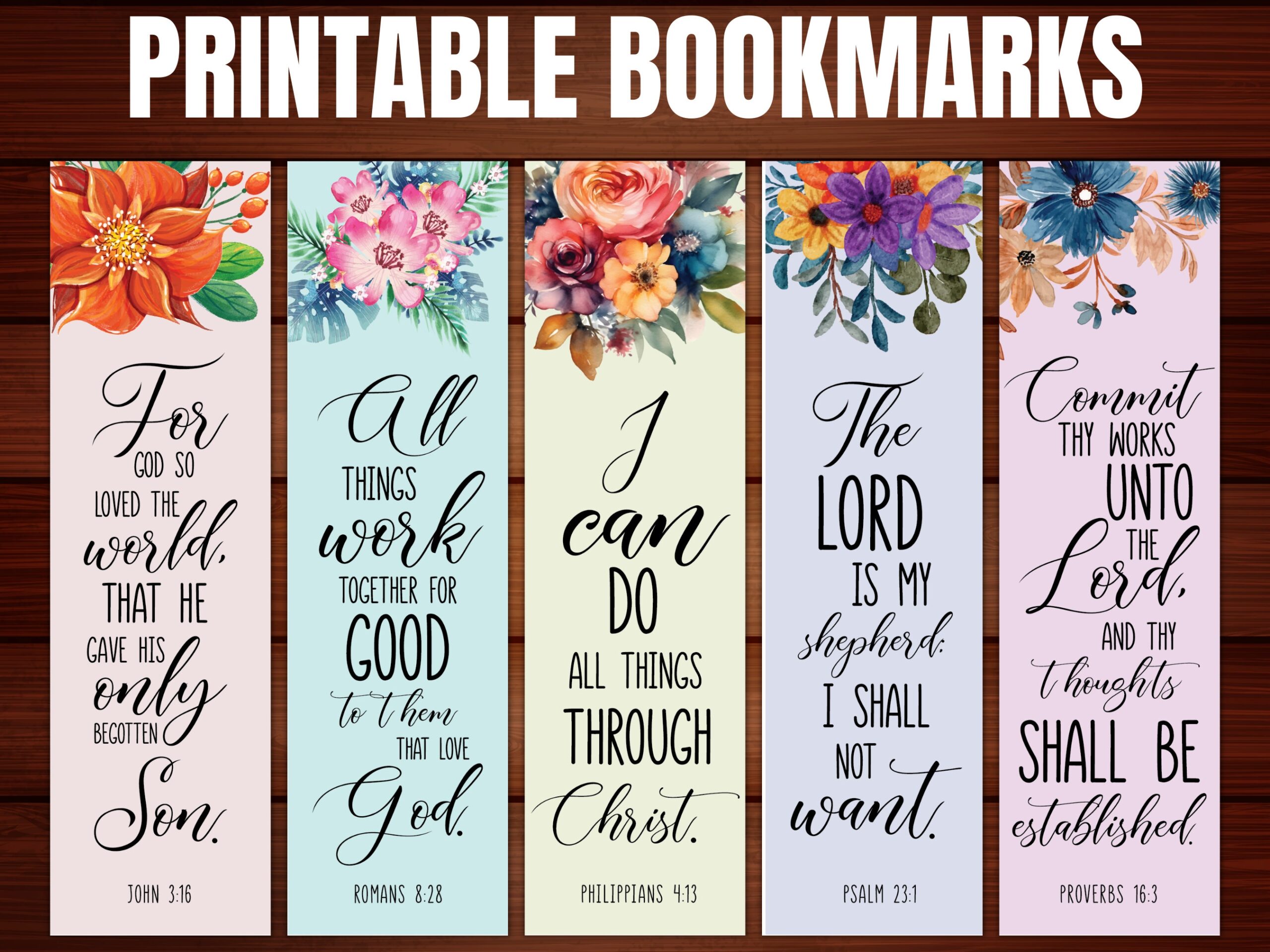Printable Bible Bookmarks Printable Party Favors Printable Bible Bookmarks Printable Party Favors