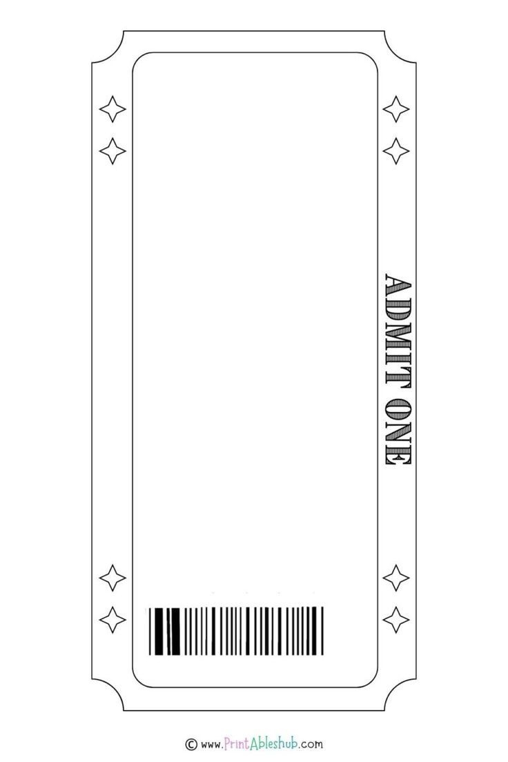 Printable Blank Ticket Design Templates PDF Printable Blank Ticket Design Templates PDF