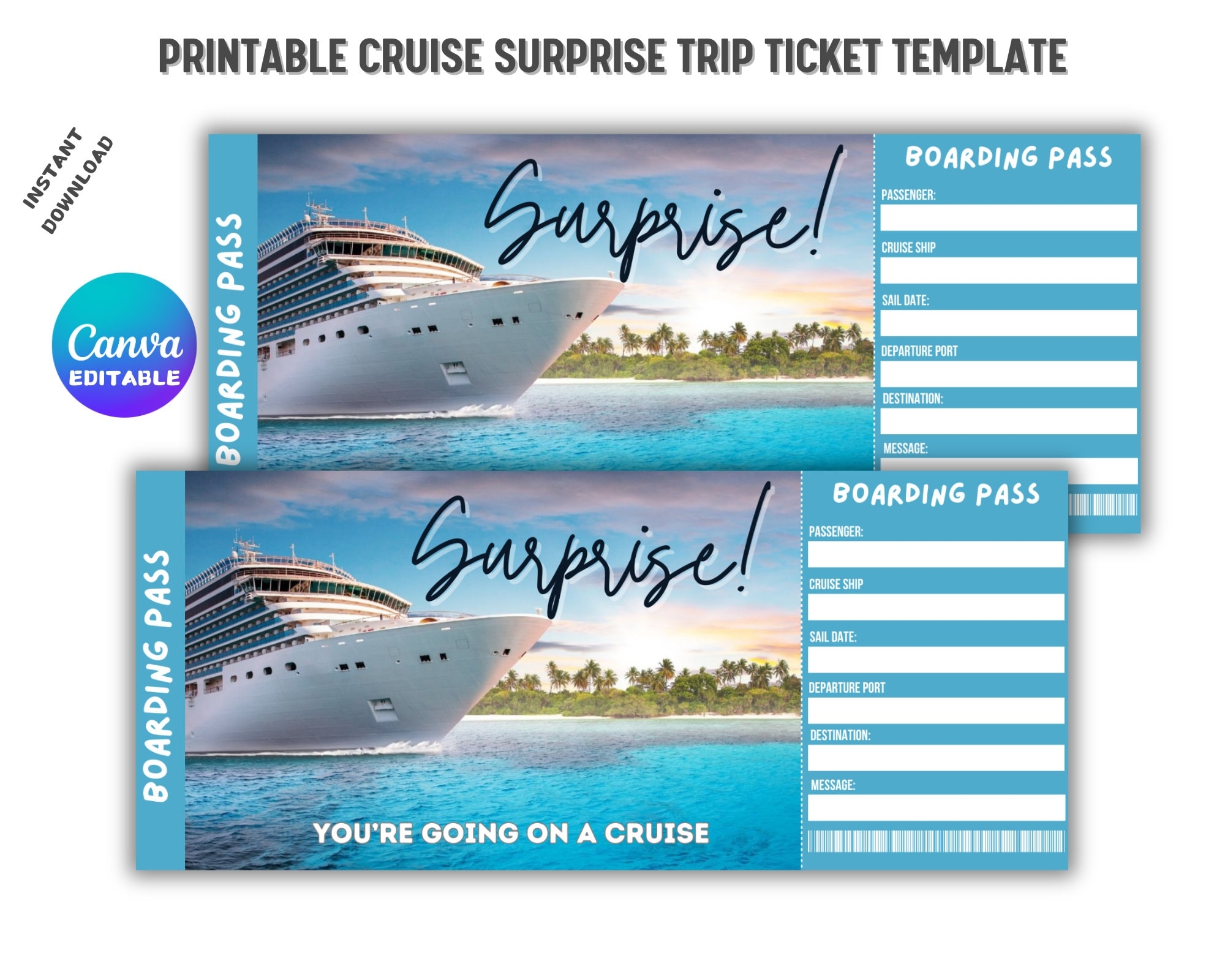 Free Printable Cruise Ticket Template Free Printable Cruise Ticket Template