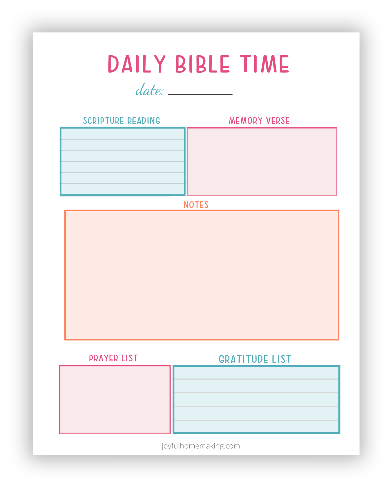 Free Printable Bible Study Templates