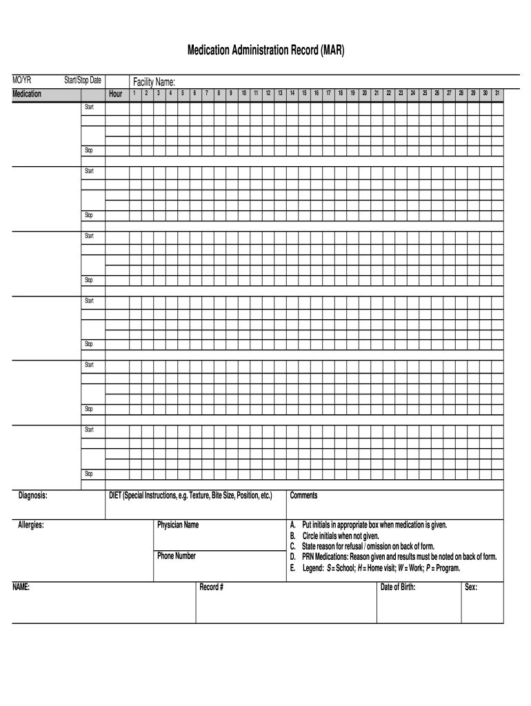 Printable Medication Administration Record Form Fill Online Printable Fillable Blank PdfFiller Printable Medication Administration Record Form Fill Online Printable Fillable Blank PdfFiller