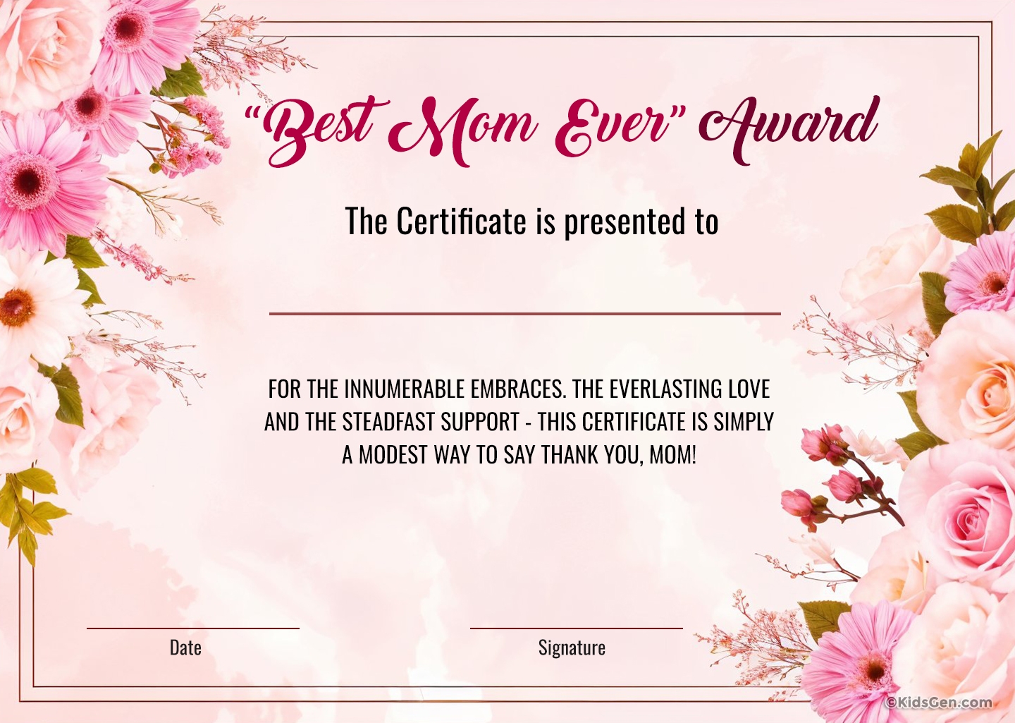 Printable Mother s Day 2025 Certificates To Celebrate Mom Printable Mother s Day 2025 Certificates To Celebrate Mom