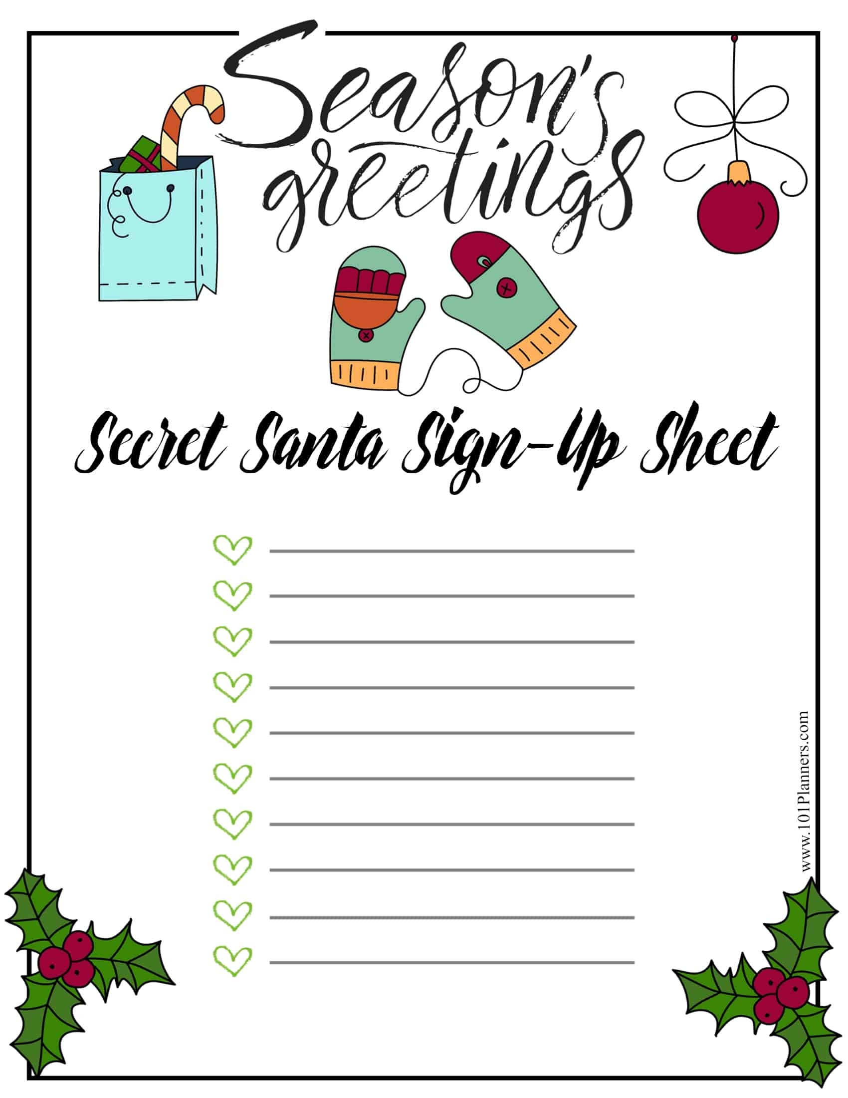 Secret Santa Template Free Printable Secret Santa Template Free Printable