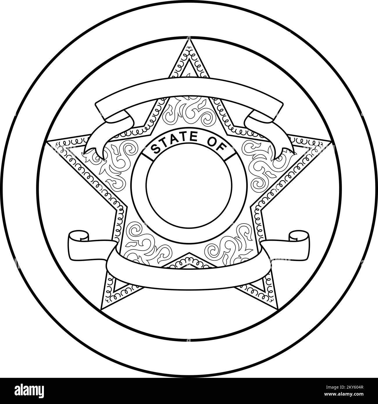 Sheriff Star Clipart Black And White Stock Photos Images Alamy