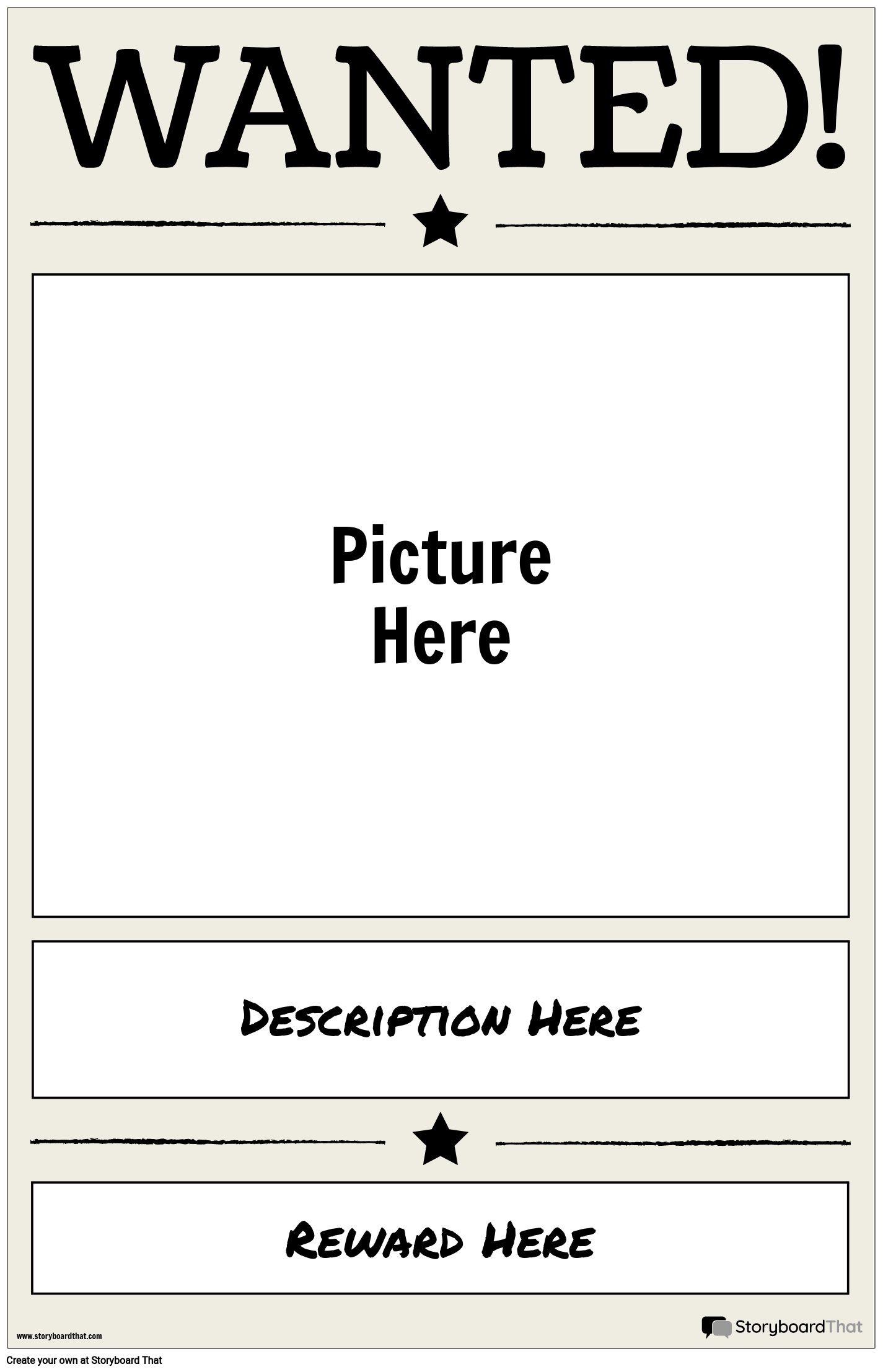 Storyboard That Free Wanted Poster Templates For 2025