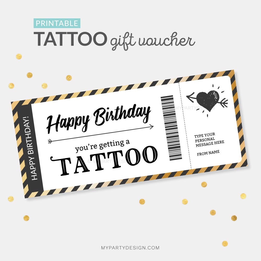 Free Printable Tattoo Voucher Templates