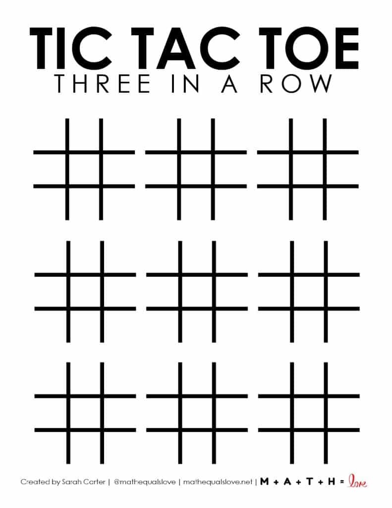 Free Printable Tic Tac Toe Template Free Printable Tic Tac Toe Template