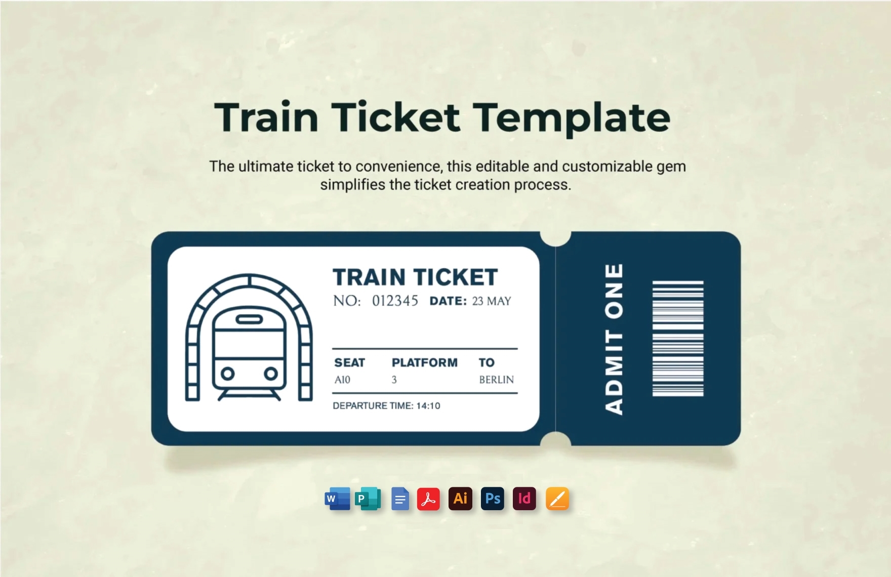 Free Printable Train Ticket Template