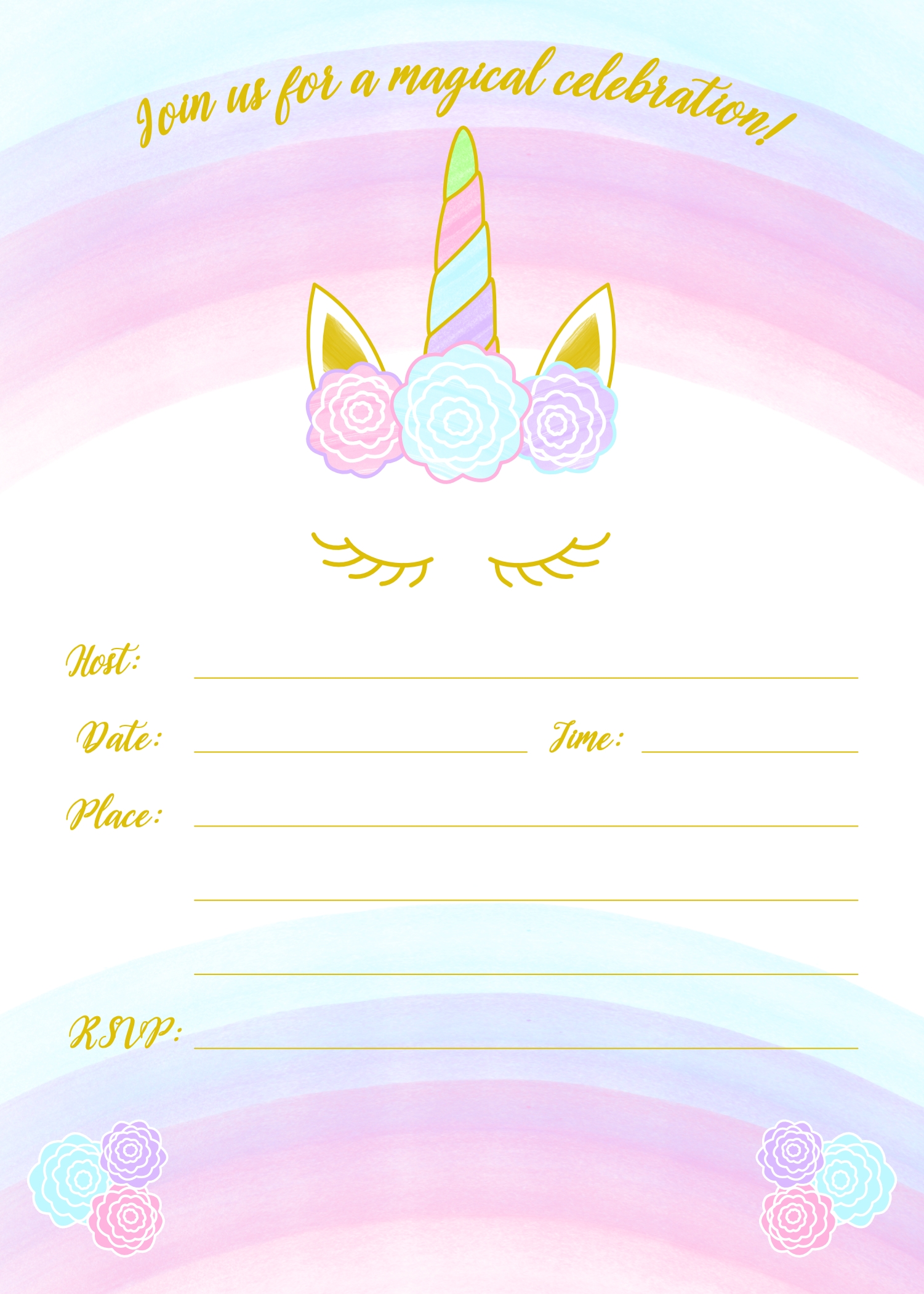 Unicorn Invitation Free Printable Templates Easy To Download Unicorn Invitation Free Printable Templates Easy To Download