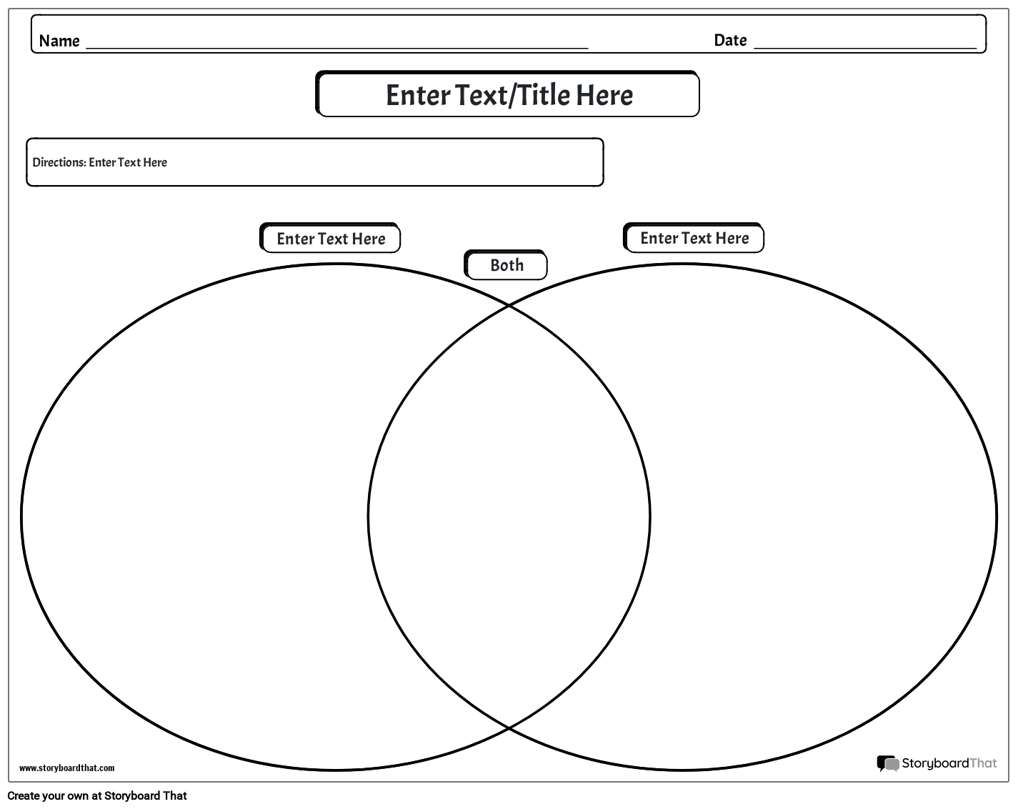 Free Printable Venn Diagram Templates