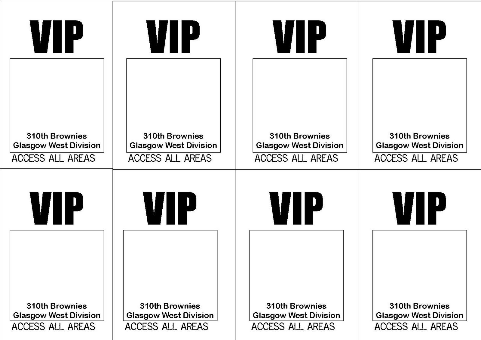 Free Printable Vip Pass Template