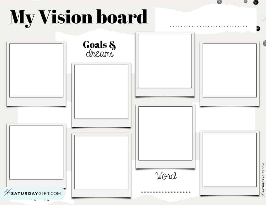 Vision Board Template 27 Cute Free Dream Board Printables