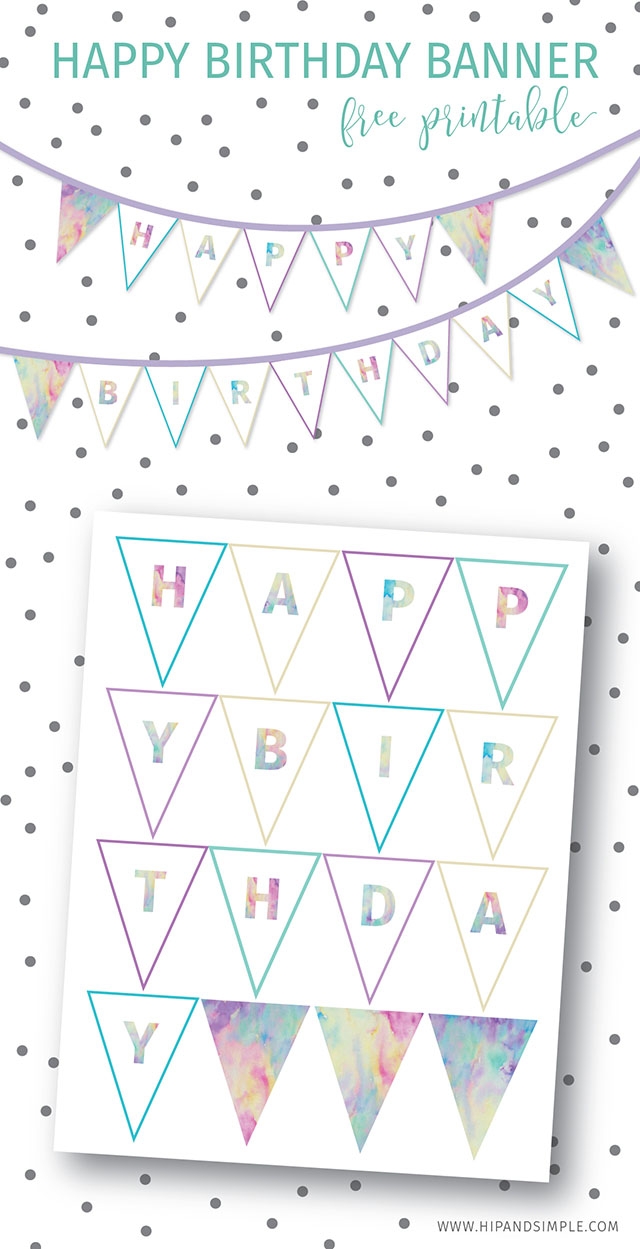 Free Printable Happy Birthday Banner Templates Free Printable Happy Birthday Banner Templates