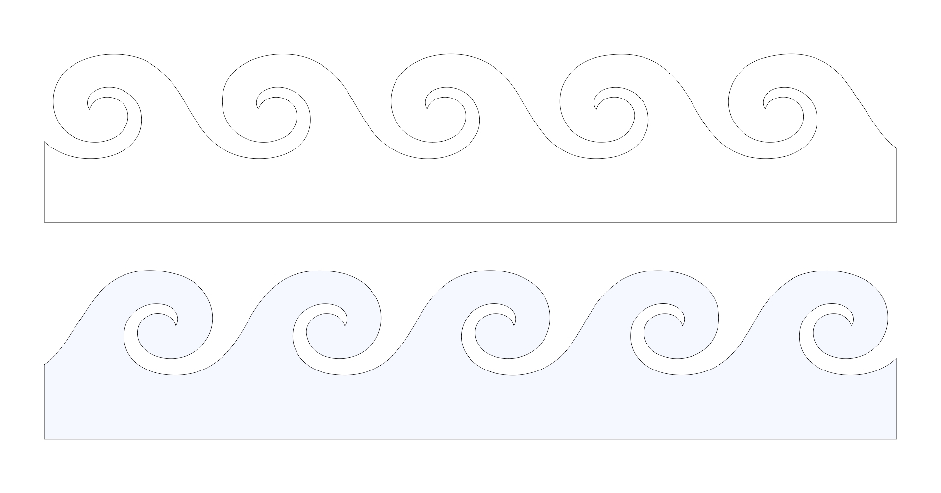 Free Printable Ocean Wave Template