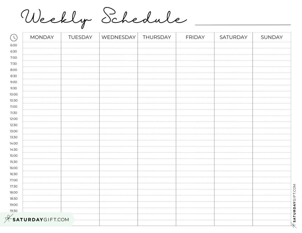 Weekly Planner Printable 39 Cute Free Weekly Calendar Templates SaturdayGift Weekly Planner Printable 39 Cute Free Weekly Calendar Templates SaturdayGift