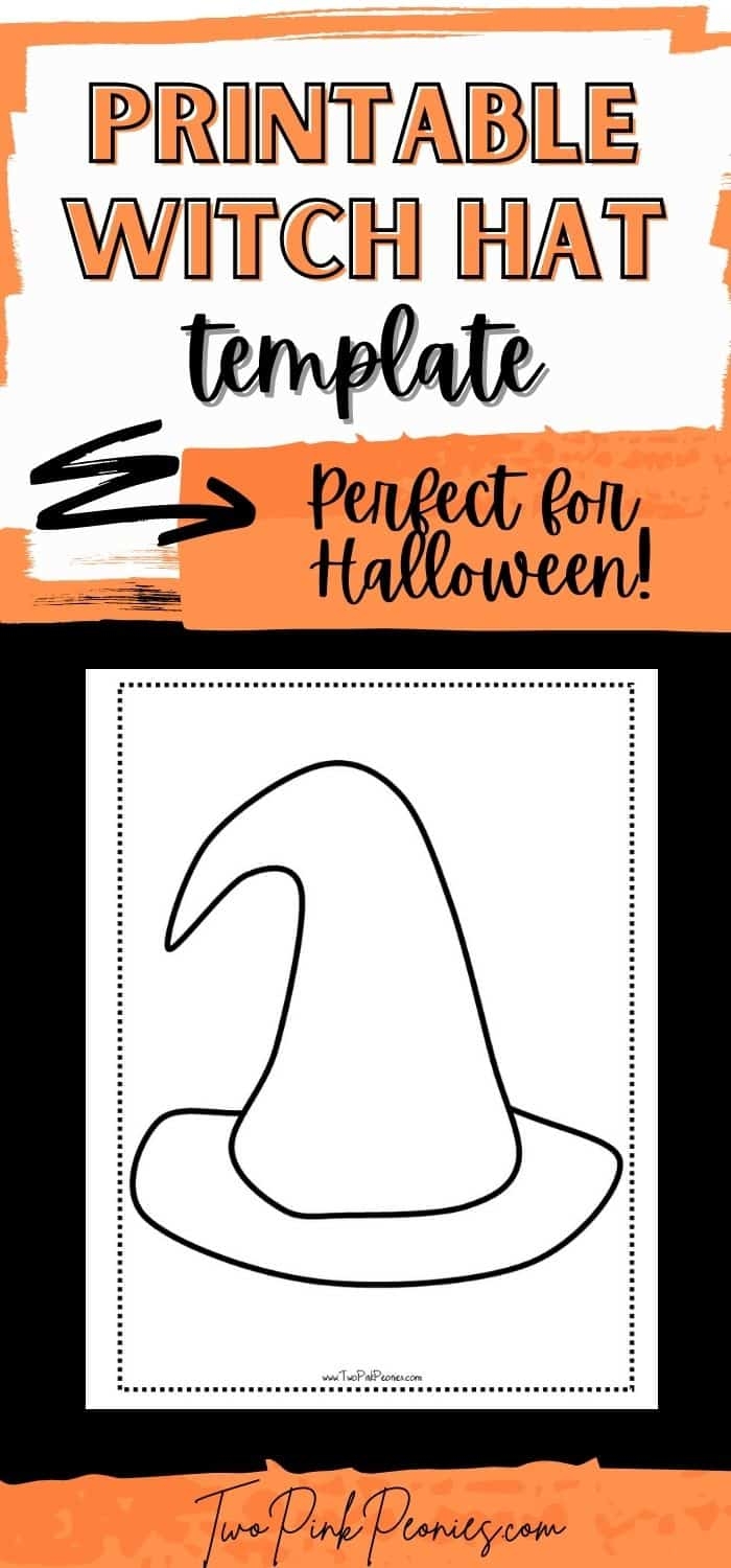 Witch Hat Printable Template perfect For Halloween INSTANT Download Witch Hat Printable Template perfect For Halloween INSTANT Download